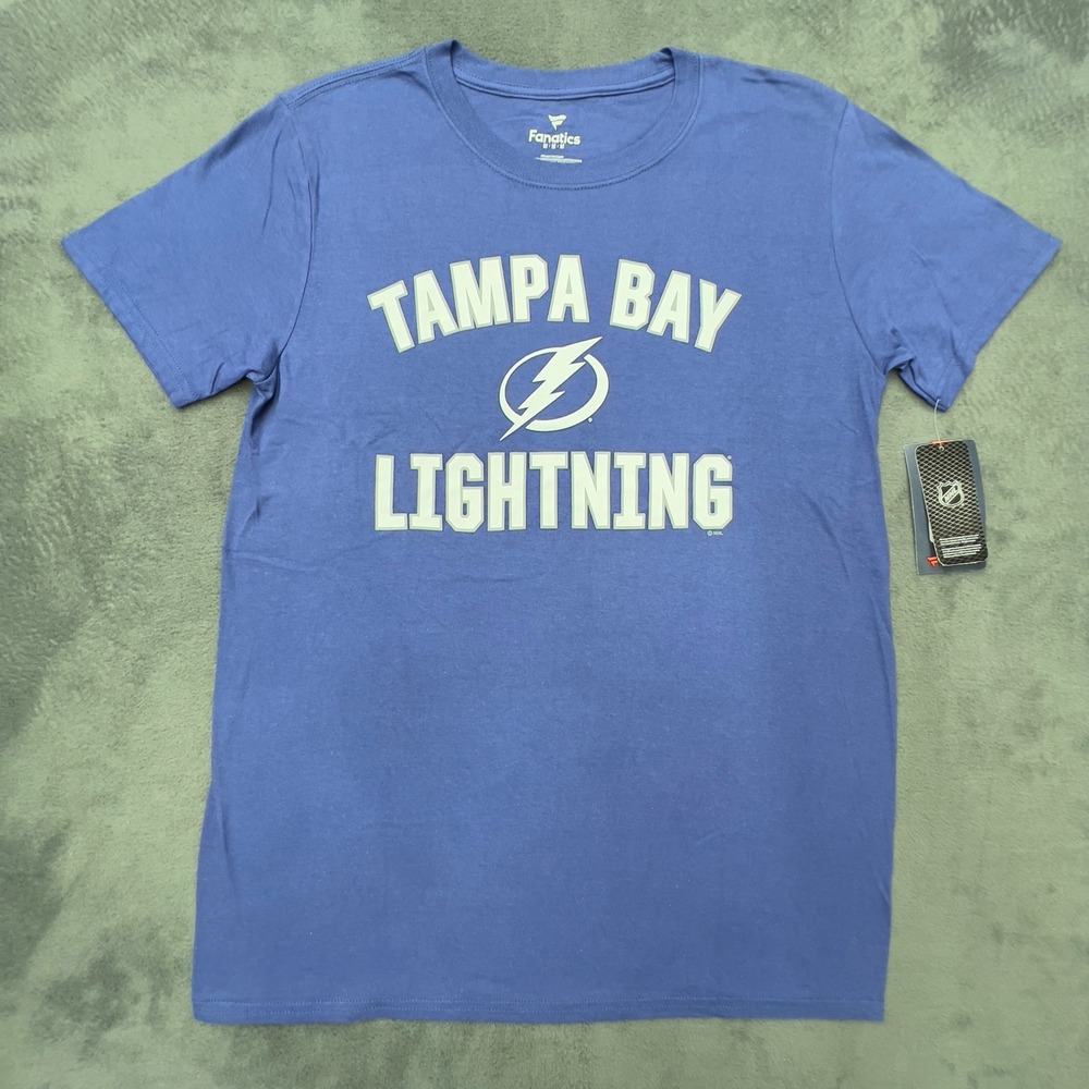 Fanatics Tampa Bay Lightning T Shirt Mens Medium Blue NHL Hockey